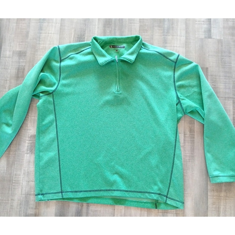 Pebble Beach Men's Green Performance quarter zip‎ Golf pullover size XL